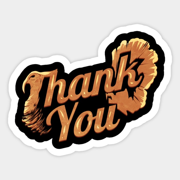 Thank You Turkey For Thanksgiving Sticker by SinBle